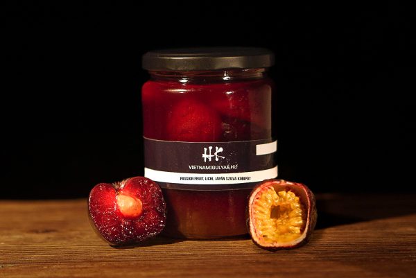 Japánszilva kompót – Passionfruittal és Lichivel